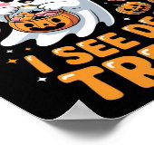 Bruh Ghost Halloween Schattigee Ghost Trick or tre Poster (Hoek)