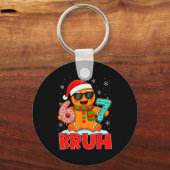Bruh Gingerbread Six Seven 67 Ice Cream Drip Chris Sleutelhanger (Voorkant)