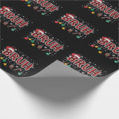 Bruh Grappige Kerst Rood Plakken Xmas Pyjama's Cadeaupapier (Hoek)