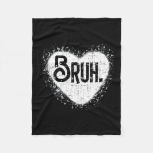Bruh Grappige Meme Broer Groet Tiener Jongen Manne Fleece Deken