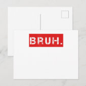 Bruh Grappige Meme Zin Broer Begroeting Cadeau Tie Briefkaart (Voorkant / Achterkant)