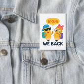 BRUH Grappige terug naar school potlood kinderen Button (Insitu)
