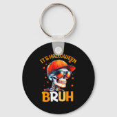 Bruh Halloween Boys Kids Halloween Skeleton Sleutelhanger (Voorkant)