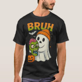 Bruh Halloween Ghost Zombie Brain Hunting T-shirt (Voorkant)