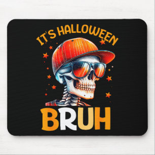 Bruh Halloween Jongens Kinderen Halloween Skelet Muismat