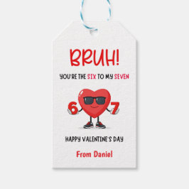 Bruh Heart Zonnebril 67 Valentijnslabel Cadeaulabel