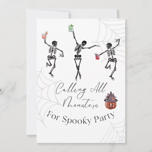 BRUH HET IS HALLOWEEN SPOOKT HUIS KOSTUUM PARTY KAART (Achterkant)