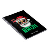 Bruh Het is kerst Retro Kerstman Meme Grappige Ker Notitieboek (Rechterzijde)