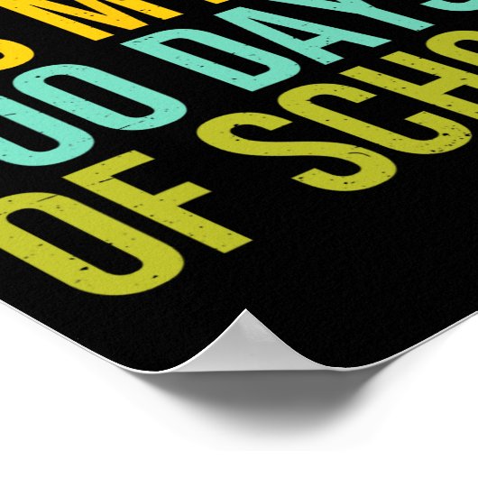 Bruh Het is mijn 100 dagen van school Sungles Kind Poster (Hoek)