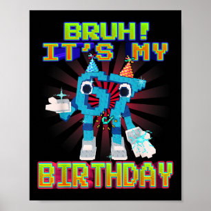 Bruh Het Is Mijn Verjaardag 67 Zes Zeven 6-7 Grapp Poster