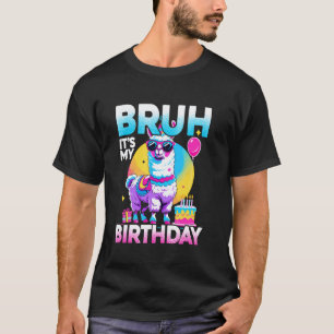 Bruh Het Is Mijn Verjaardag Llama Alpaca Zonnebril T-shirt