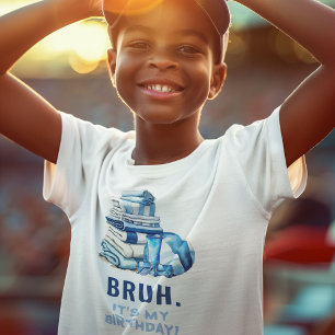 BRUH. Het is mijn verjaardag! Zwembadfeest jongen T-shirt