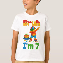 Bruh ik ben 7 – Grappig Blok Verjaardag Kinderen