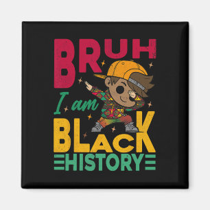 Bruh ik ben Black History Month kinderen jongens A Magneet
