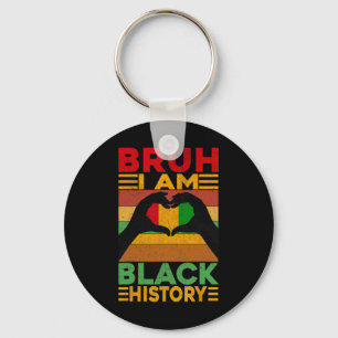 Bruh ik ben Black History Month Kinderen Jongens A Sleutelhanger