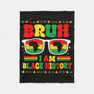 Bruh ik ben Black History Month Sungles Afrikaanse Fleece Deken