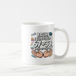 Bruh ik heb 67+33 dagen school overleefd 100ste da koffiemok
