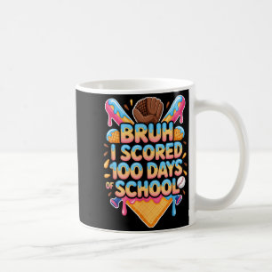 Bruh Ik Scoorde 100 Dagen School Honkbal Ijs Koffiemok