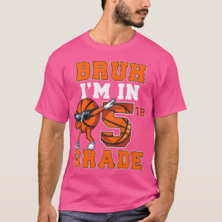 Bruh ik zit in de 5e klas terug naar school 5e kla t-shirt