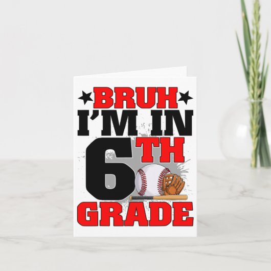 Bruh ik zit in de 6e klas honkbalfan terug naar sc kaart (Voorkant)