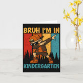 Bruh, ik zit in de kleuterschool Dabbing Boy Kaart (Gele Bloem)
