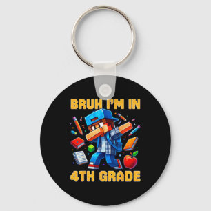 Bruh Ik Zit In Groep 4 Dabbing Jongens Kids Gamer Sleutelhanger
