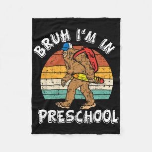 Bruh ik zit op de kleuterschool Bigfoot terug naar Fleece Deken