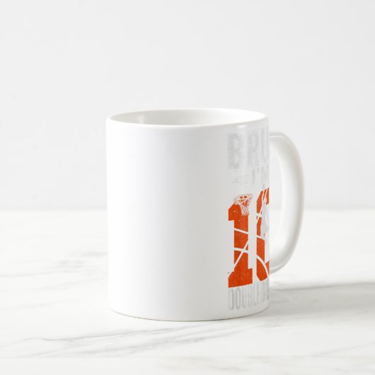 Bruh Im Double Digits 10th Basketball Player Birth Koffiemok (Voorkant rechts)