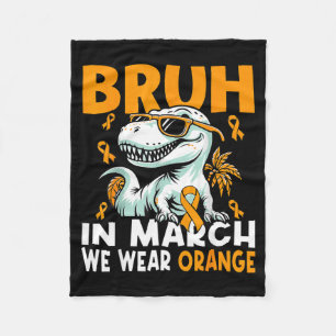 Bruh in maart dragen we oranje voor MS Multiple Sc Fleece Deken
