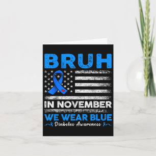 Bruh in november dragen we lint blauw Retro Amerik Kaart