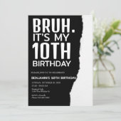 Bruh Invitation anniversaire, Bruh c'est mon anniv (Debout devant)