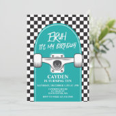 BRUH ! Invitation d'anniversaire de skateboard (Debout devant)