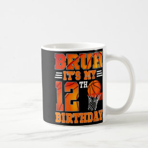 Bruh is mijn 12e verjaardag basketbal thema 12 jaa koffiemok