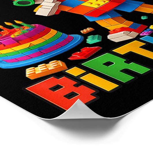 Bruh is mijn verjaardag Master Builder Brick Me Poster (Hoek)