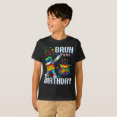 Bruh Its My Birthday Master Builder Dabbing Blocks T-shirt (Voorkant volledig)