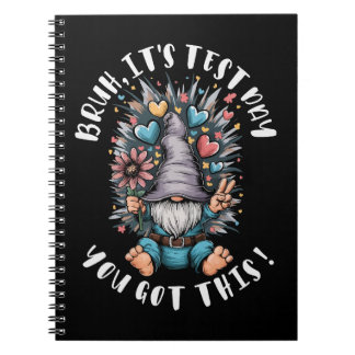 Bruh it's test day you got this funny school motiv notitieboek