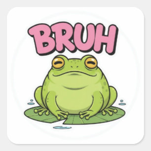 Bruh Kikker Sticker Schattige Ontevreden Kikker Me