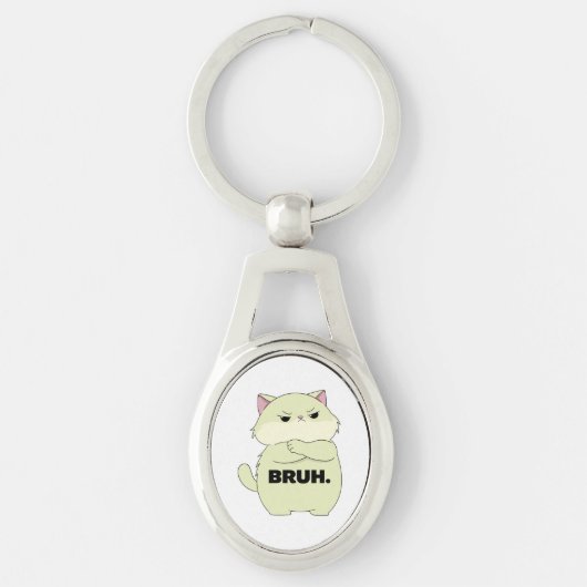 Bruh Kitty Sticker Sleutelhanger (Voorkant)