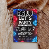 Bruh Laser Balise brillante Invitation d'anniversa