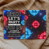 Bruh Laser Balise brillante Invitation d'anniversa