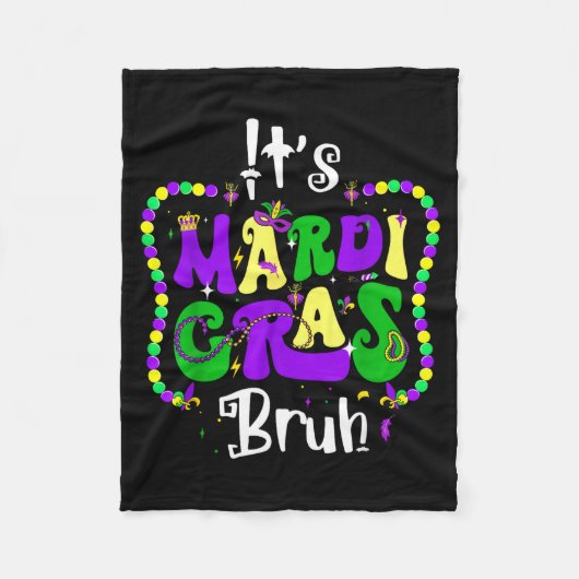 Bruh Mardi Gras Teens Boys Kids Mardi Gras  Fleece Deken (Voorkant)
