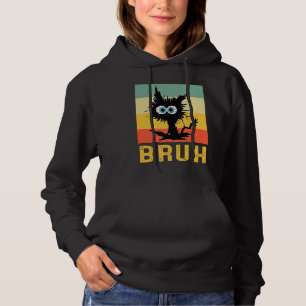 Bruh Meme Brother Groet Tiener Jongens Mannen Cat  Hoodie