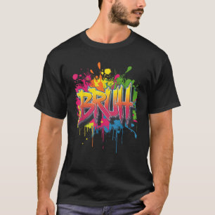 Bruh Meme Funny Christmas Gezegde Bro Groeten Teen T-shirt