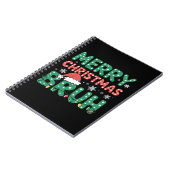 Bruh Meme Grappig Gezegde Bro Groet Kerstmis Notitieboek (Linkerzijde)