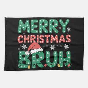 Bruh Meme Grappig Gezegde Bro Groet Kerstmis Theedoek