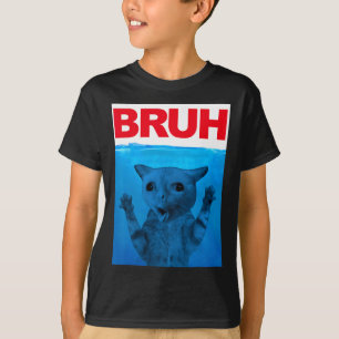 Bruh meme grappige uitdrukking broer groet tieners t-shirt