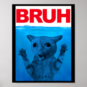 Bruh Meme Grappige Uitspraak Broer Groet Tiener Jo Poster