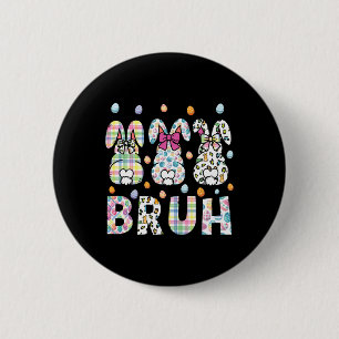 Bruh Meme Paasdag Funny Bunny Eggs Tiener Boys K Ronde Button 5,7 Cm