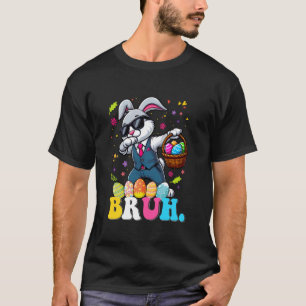 Bruh Meme Pasen Dag Dabbing Konijn Pasen Bruh Jong T-shirt