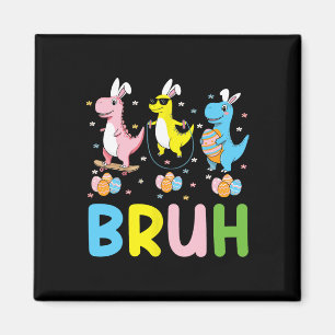 Bruh Meme Pasen Dag Grappige Konijn Eieren T-rex J Magneet